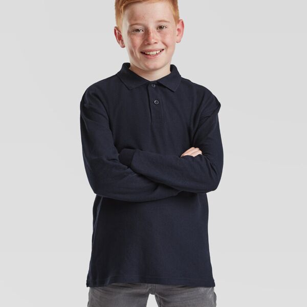 Kids long sleeve 65/35 polo Thumbnail
