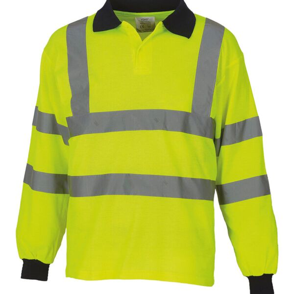Hi-vis long sleeve polo (HVJ310) Thumbnail