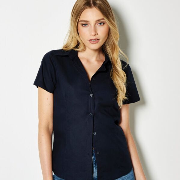 Women's workplace Oxford blouse short sleeved Thumbnail